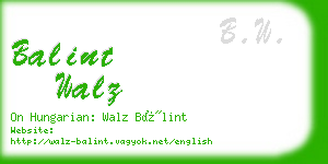 balint walz business card